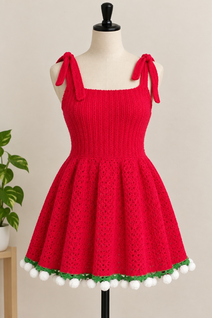 Festive Crimson Dress
